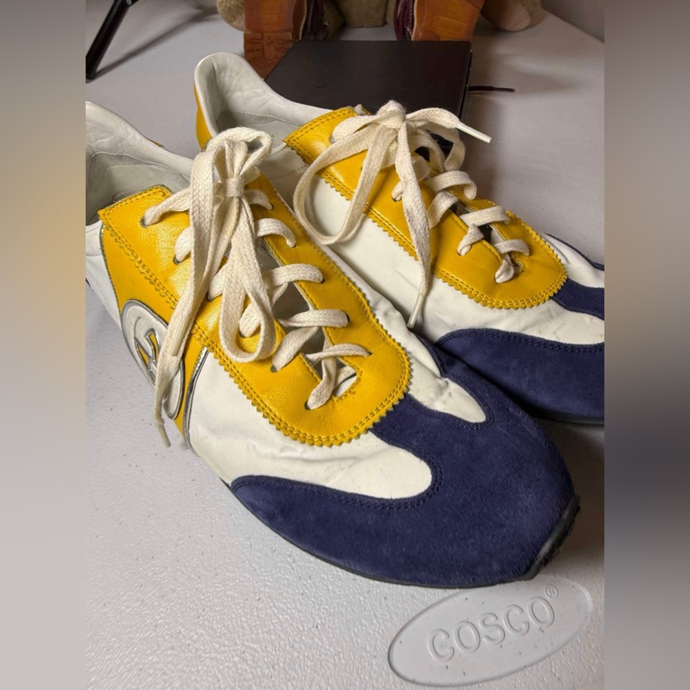 Gucci Interlocking G Logo Leather Sneakers White Sneakers Shoes Sz 11.5 No box - Picture 5 of 12